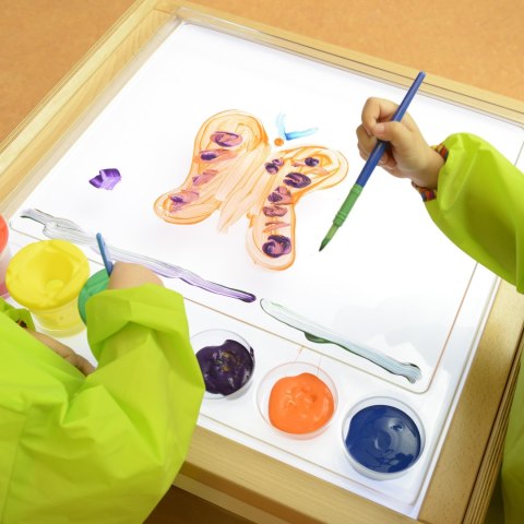 Rama Sensoryczna Panel LED + Przezroczysta Taca Do Malowania dla dzieci przedszkole szkoła MASTERKIDZ