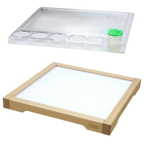 Rama Sensoryczna Panel LED + Przezroczysta Taca Do Malowania dla dzieci przedszkole szkoła MASTERKIDZ