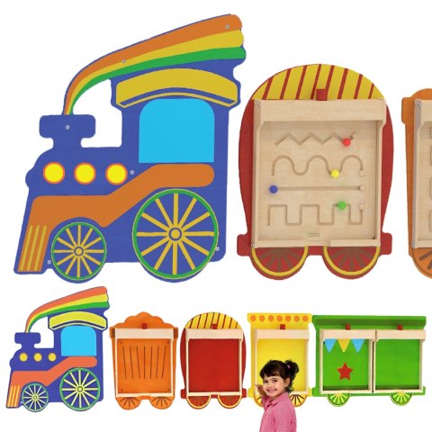 System Do Montażu 5 Tablic Masterkidz Flex - Pociąg szkoła przedszkole MASTERKIDZ