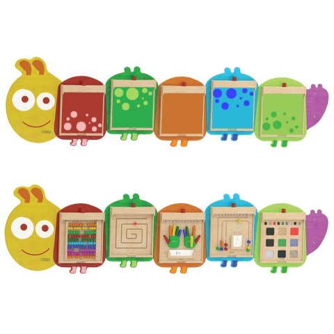 System do Montażu 5 Ściennych Tablic Edukacyjnych Flex - Gąsienica szkoła przedszkole MASTERKIDZ