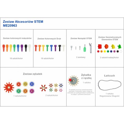 Edukacyjna Wolnostojąca Tablica Naukowo Kreatywna STEM 166 x 125 + Zestaw Akcesoriów MASTERKIDZ