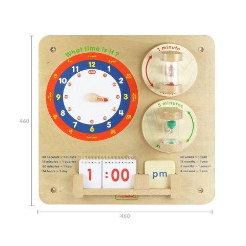 Nauka O Czasie Czytanie Godziny - Tablica Edukacyjna Masterkidz Masterkidz