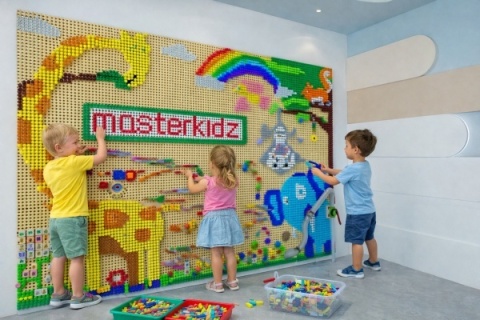 Panel Ścienny Tablica Edukacyjna Kreatywna STEM + Panel Monatażowy 120x80cm dla dzieci / szkoły przedszkola MASTERKIDZ