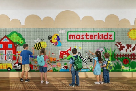 Panel Ścienny Tablica Naukowa Kreatywna STEM Zestaw 2szt. + panel montażowy MASTERKIDZ na zewnątrz do szkoły przedszkola