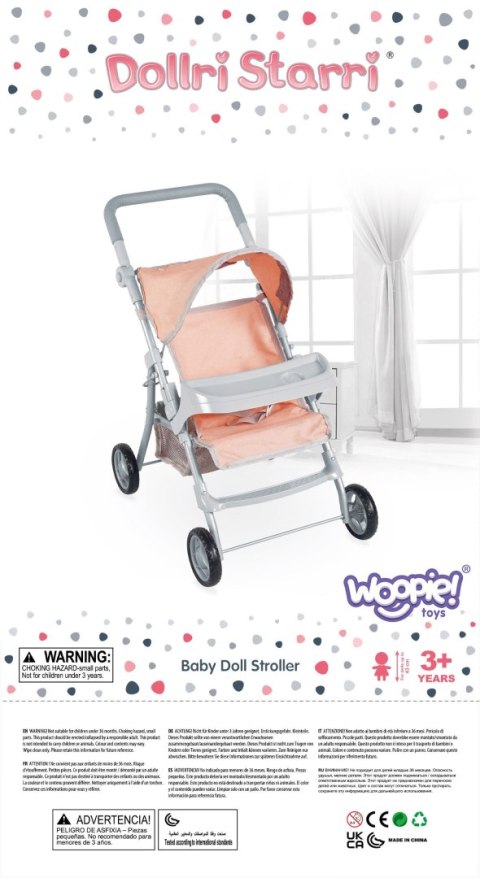 Spacerówka Wózek dla Lalek Serca Kolorowe WOOPIE ROYAL