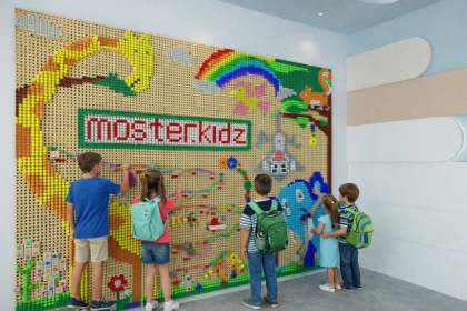 Tablica Naukowo Kreatywna + zestaw montażowy Panel ścienny Zestaw 2 Sztuki 80x120 Masterkidz do szkoły przedszkola