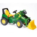 Duży Traktor dla dzieci na pedały Biegi Pompowane Koła Rolly Toys John Deere