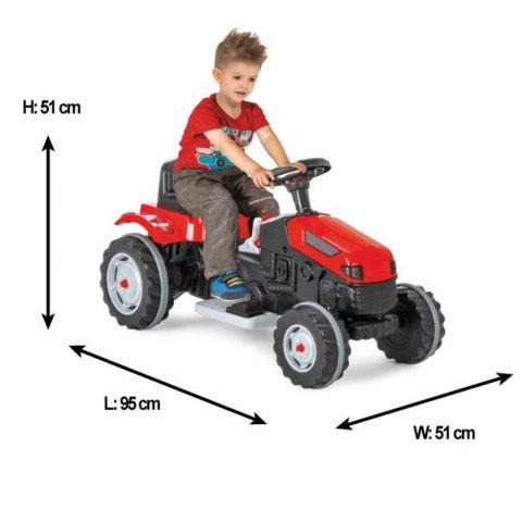 Duży czerwony traktor na akumulator 6V Woopie Duży czerwony traktor na akumulator 6V Woopie