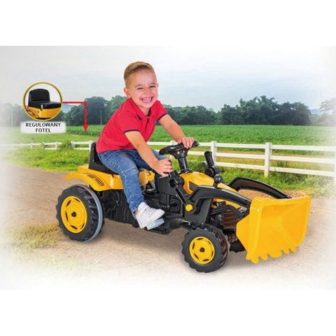 Duży Traktor dla Dzieci Na Pedały Spychacz Żółty Woopie Duży Traktor dla Dzieci Na Pedały Spychacz Żółty Woopie