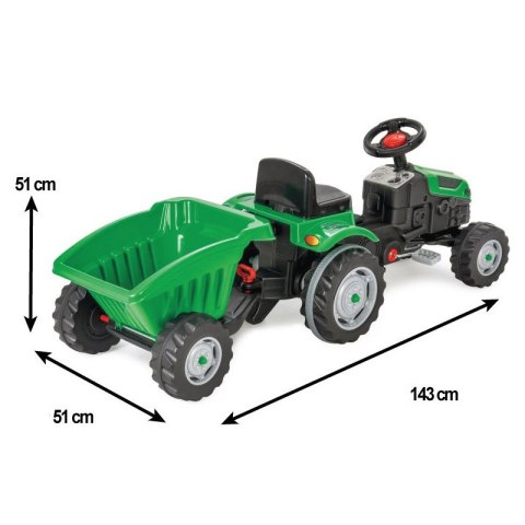 Traktor dla dzieci na Pedały z Przyczepą Farmer GoTrac MAXI Ciche Koła