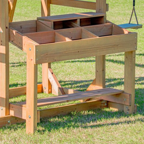 Duży Plac Zabaw Drewniany Zjeżdżalnia Hustawki Ścianka Wspinaczkowa + Wieża AXI Mitch