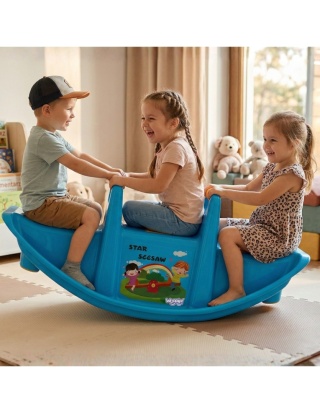 Bujak dla dzieci Wieloosobowy STAR Huśtawka Równoważna Niebieska Woopie