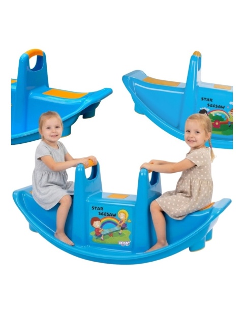 Bujak dla dzieci Wieloosobowy STAR Huśtawka Równoważna Niebieska Woopie