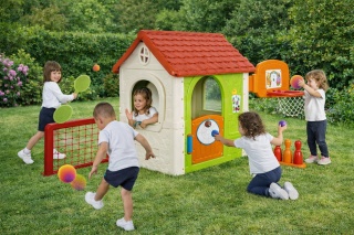 Domek Ogrodowy dla dzieci Dom Aktywności Wielofunkcyjny 6w1 z Grami FEBER