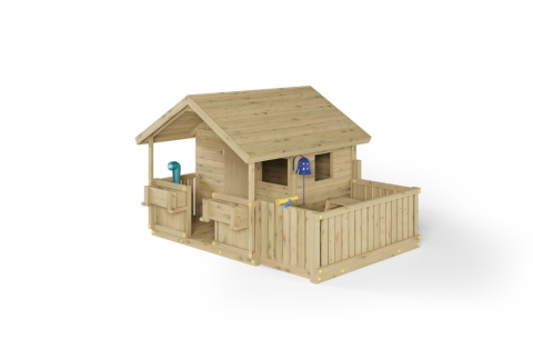 Drewniany Domek dla Dzieci na Ogród Podwórko Plac Zabaw Słoneczny Kącik