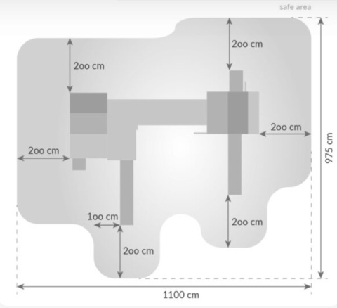 Duży Drewniany Plac Zabaw dla Dzieci XXl Joy 2x domek, 2x zjeżdżalnia, most, ścianka lina wspinaczkowa