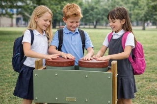 Dwa Bębny Konga Wolnostojące dla dzieci Podwórko Outdoor