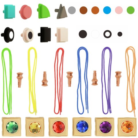 Drewniana Tablica Naukowa STEM dla dzieci Wolnostojąca XXL w Kształcie Domu + Akcesoria MASTERKIDZ