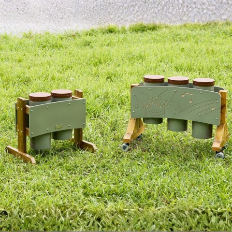 Dwa Bębny Konga Wolnostojące dla dzieci Podwórko Outdoor