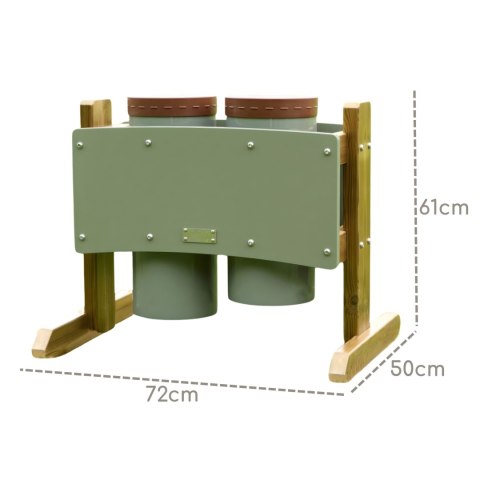 Dwa Bębny Konga Wolnostojące dla dzieci Podwórko Outdoor