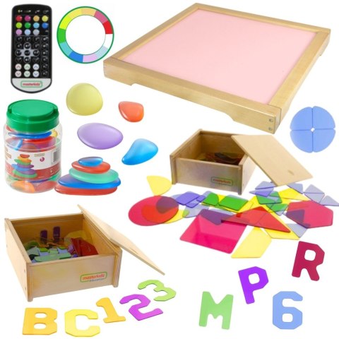 MASTERKIDZ Panel Świetlny LED Zmiana Kolorów Pilotem + Zestaw Akcesoriów
