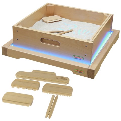 MASTERKIDZ Rama Sensoryczna - Panel LED + Zestaw Akcesoriów Do Zabawy w Piasku