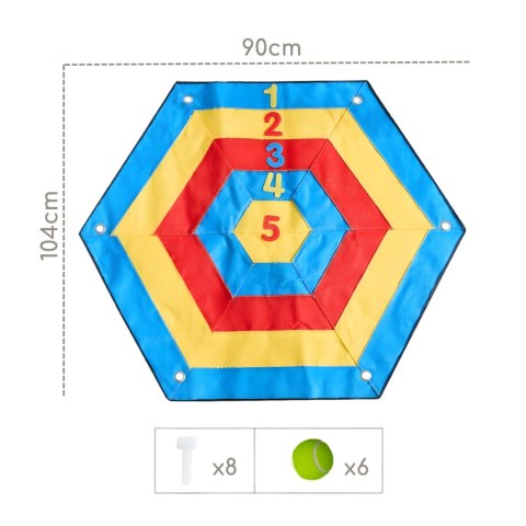 MASTERKIDZ Sześciokątna Tarcza Na Rzepy Rzut Do Celu Do Tablicy STEM
