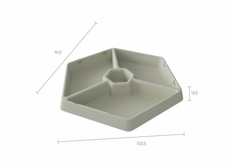 MASTERKIDZ Sześciokątny Stolik Do Zabawy Piaskiem i Wodą 3 Komory Regulowana Wysokość