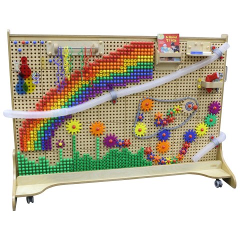 Wolnostojąca Tablica Kreatywna Naukowa Ściana STEM dla dzieci + Akcesoria Kołki Klocki Narzędzia MASTERKIDZ