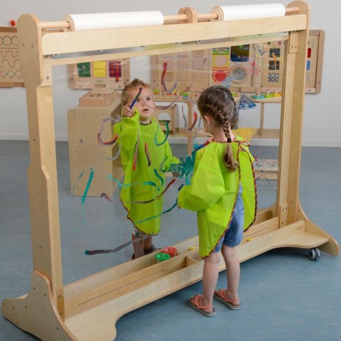 Ogromna Drewniana Sztaluga Okienko Do Malowania dla dzieci MASTERKIDZ szkoły przedszkola