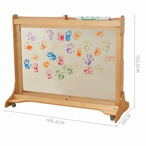 Ogromna Drewniana Sztaluga Okienko Do Malowania dla dzieci MASTERKIDZ szkoły przedszkola