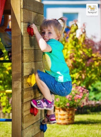 Plac Zabaw dla dzieci Drewniany huśtawka, zjeżdżalnia, ścianka wspinaczkowa Funny