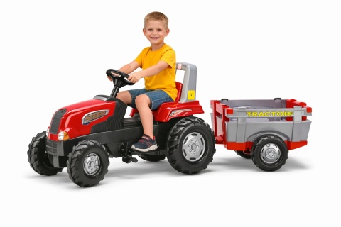 Rolly Toys RollyJunior RT - Traktor na pedały z przyczepą Junior 3-8 lat do 50kg