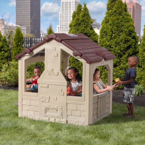 Duży Domek Ogrodowy z Ławeczkami Dla Dzieci na podwórko Wysoka jakość STEP2