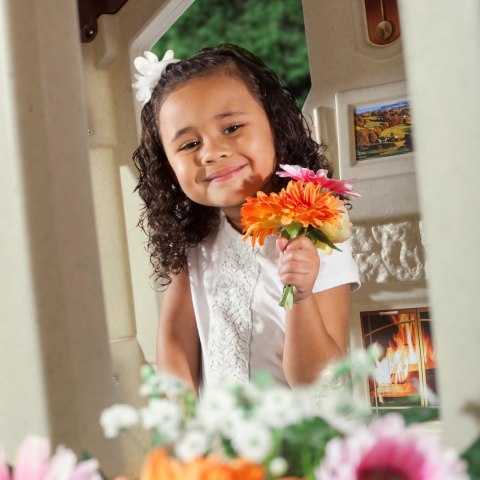 Duży Domek Ogrodowy z Ławeczkami Dla Dzieci na podwórko Wysoka jakość STEP2