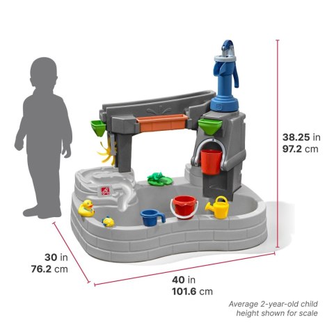 STEP2 Duży Stolik Wodny Kamienny Staw z Pompą i Akcesoriami