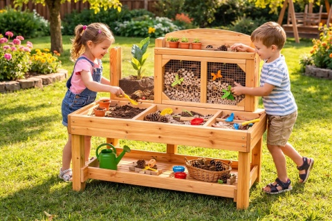 Stół Obserwacyjny Edukacyjna Ogrodowa Stacja Badawcza Owadów i Roślin dla dzieci MASTERKIDZ