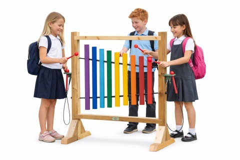 Tęczowe Dzwonki Kolorowa Tablica Do Grania dla dzieci na podwórko MASTERKIDZ