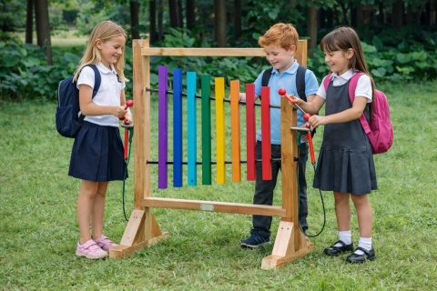 Tęczowe Dzwonki Kolorowa Tablica Do Grania dla dzieci na podwórko MASTERKIDZ