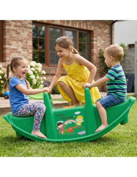 WOOPIE Bujak Wieloosobowy STAR Huśtawka Równoważna Zielona