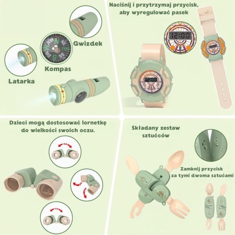 WOOPIE Discovery Zestaw Małego Odkrywcy Namiot Kempingowy XXL na Biwak 15 el.