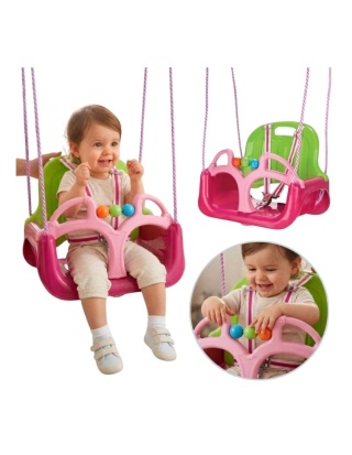 Huśtawka dla dzieci Swing 3w1 Różowa WOOPIE