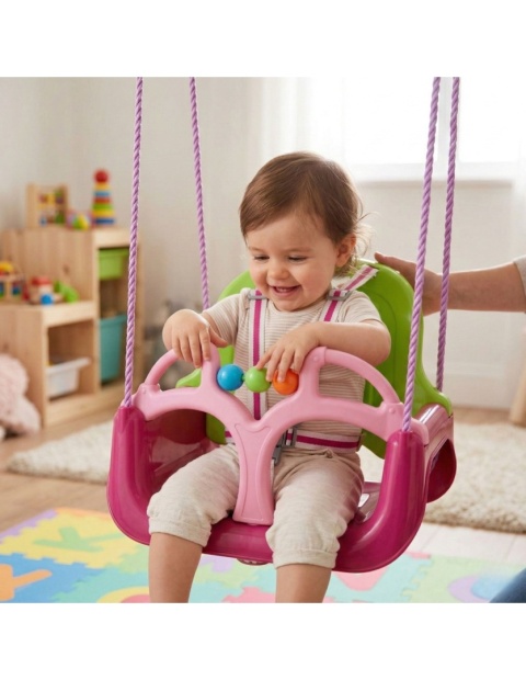 Huśtawka dla dzieci Swing 3w1 Różowa WOOPIE