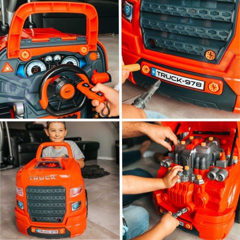 Ciężarówka duży Zestaw do Składania Montażu dla chłopca + Akcesoria 61 el.