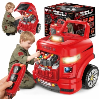 Ciężarówka duży Zestaw do Składania Montażu dla chłopca + Akcesoria 61 el.