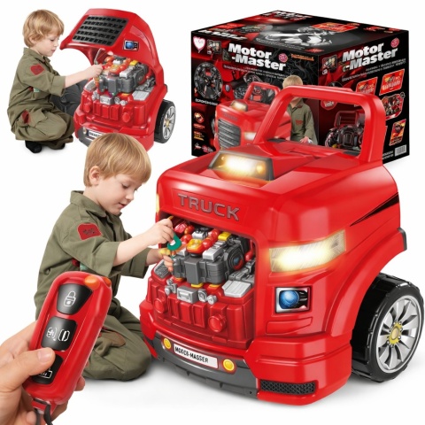 Ciężarówka duży Zestaw do Składania Montażu dla chłopca + Akcesoria 61 el.