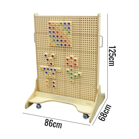 Drewniana Tablica edukacyjna kreatywna STEM MASTERKIDZ Wolnostojąca szkoły przedszkola