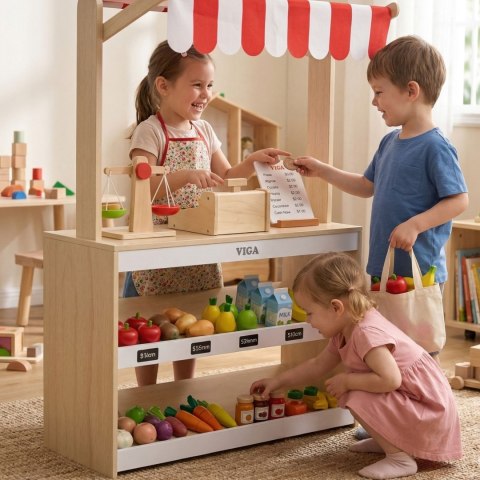Drewniany Stragan Sklepik dla Dzieci VIGA