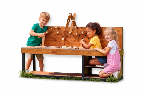 Duży Warsztat dla Dzieci na Podwórko + Elementy Konstrukcyjne i e-book GRATIS | Nauka i zabawa