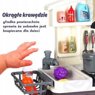 KUCHNIA DLA DZIECI INTERAKTYWNA XL PARA WODNA ZLEW Z WODĄ + AKCESORIA